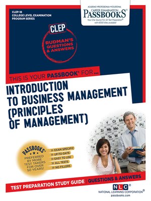 cover image of INTRODUCTION TO BUSINESS MANAGEMENT (PRINCIPLES OF MANAGEMENT)
